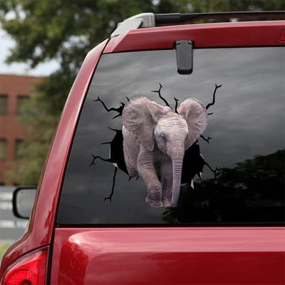 Elephant Crack Car Sticker, Toilet Sticker, Fridge Sticker 12