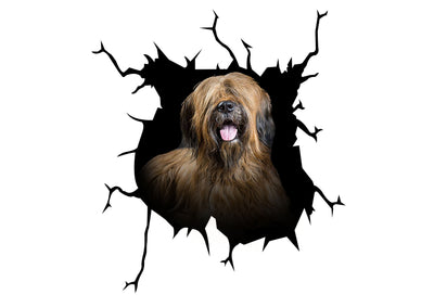 Briard Dog Crack Car Sticker 3