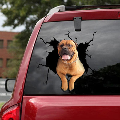 Bull Mastiff Crack Car Sticker, Toilet Sticker, Fridge Sticker 5