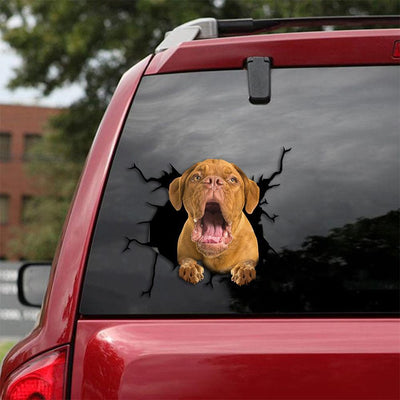 French Mastiff Crack Car Sticker, Toilet Sticker, Fridge Sticker 3