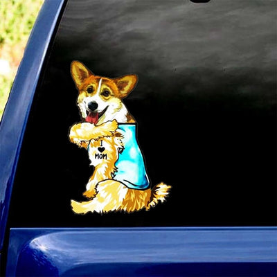 Corgi - I love Mom BMA770 Sticker
