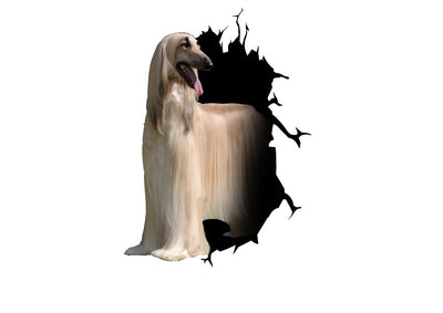 Afghan Hound Dog Crack Car Sticker 2