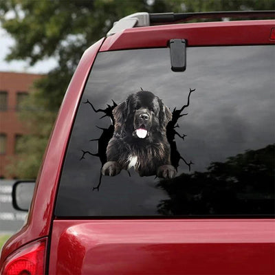 NEWFOUNDLAND CRACK CAR STICKER DOGS LOVER 3