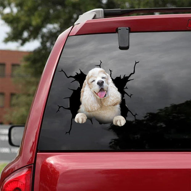 Cocker Spaniel Crack Car Sticker, Toilet Sticker, Fridge Sticker 27