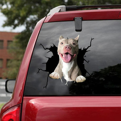 PITBULL CRACK CAR STICKER DOGS LOVER 6