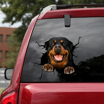 MALTESE CRACK CAR STICKER DOGS LOVER