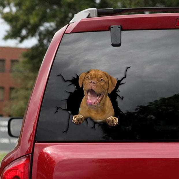 French Mastiff Crack Car Sticker, Toilet Sticker, Fridge Sticker 4