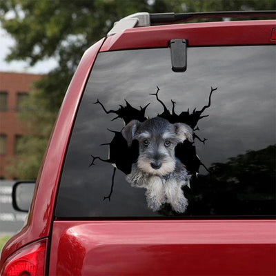 Schnauzer  Crack Car Sticker, Toilet Sticker, Fridge Sticker 17